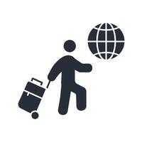 traveling icon. .Editable stroke.linear style sign for use web design,logo.Symbol illustration. vector
