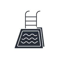 Swimming pool icon. .Editable stroke.linear style sign for use web design,logo.Symbol illustration. vector