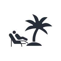 vacation icon. .Editable stroke.linear style sign for use web design,logo.Symbol illustration. vector
