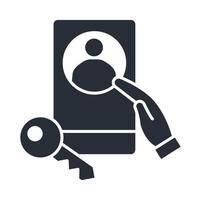 access icon. .Editable stroke.linear style sign for use web design,logo.Symbol illustration. vector