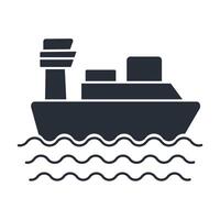 Cruise ship icon. .Editable stroke.linear style sign for use web design,logo.Symbol illustration. vector