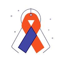 Glowing military ribbon and dog tag with copy space vector