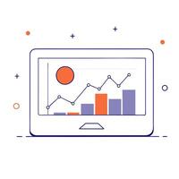 Glowing financial dashboard with fluctuating data streams vector