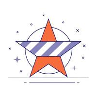 Glossy background with star and stripe design vector