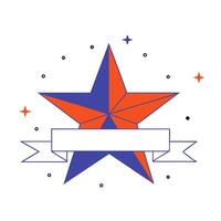 Glossy background with star and stripe design vector