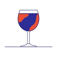 Glossy marble surface with a wine glass silhouette casting a reflection vector