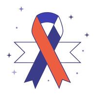 Glossy military ribbon over a reflective star spangled background vector