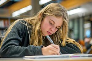 The Process of a Student Taking Notes for Academic Success photo