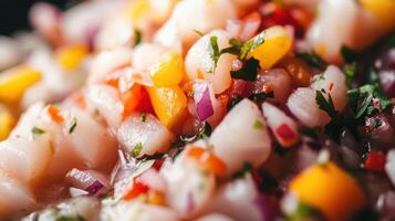 a flavorful Peruvian ceviche. photo