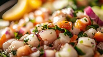 a flavorful Peruvian ceviche. photo