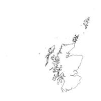 Scotland blank outline map vector