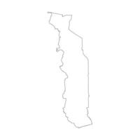 Togo blank outline map vector