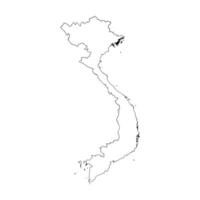 Vietnam blank outline map vector