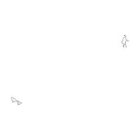 Wallis and Futuna blank outline map vector