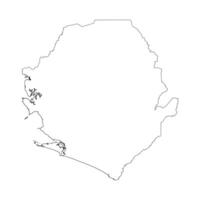 Sierra Leone blank outline map vector
