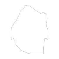 Swaziland blank outline map vector