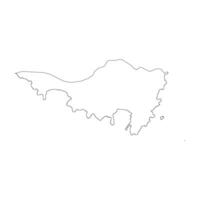 Sint Maarten blank outline map vector