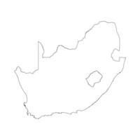 South Africa blank outline map vector