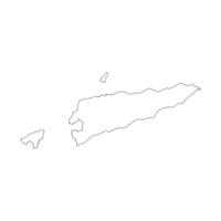 Timor-Leste blank outline map vector