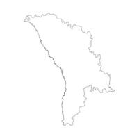 Moldova blank outline map vector