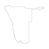 Namibia blank outline map vector