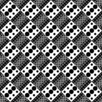Seamless monochrome circle pattern background - abstract design vector