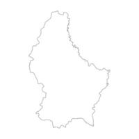 Luxembourg blank outline map vector