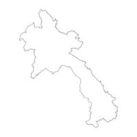 Laos blank outline map vector