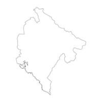 Montenegro blank outline map vector