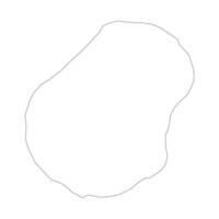 Nauru blank outline map vector