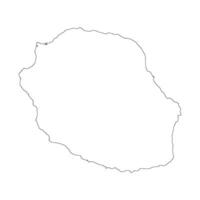 Reunion blank outline map vector