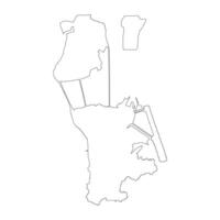 Macao blank outline map vector