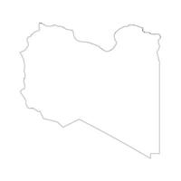 Libya blank outline map vector