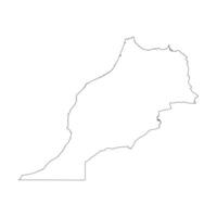 Morocco blank outline map vector