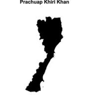 Prachuap Khiri Khan province blank outline map vector