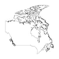 Canada blank outline map vector