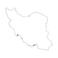 Iran blank outline map vector