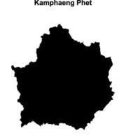 Kamphaeng Phet province blank outline map vector