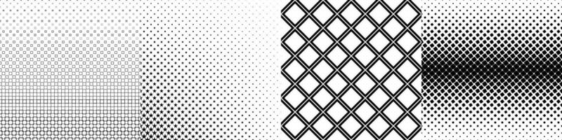 Monochrome geometrical pattern collection vector