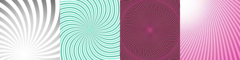 Abstract geometric ray burst background set vector