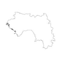 Guinea blank outline map vector