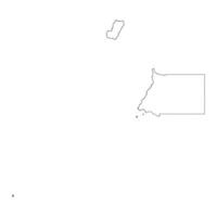 Equatorial Guinea blank outline map vector