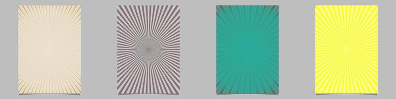 Abstract ray burst brochure background collection vector