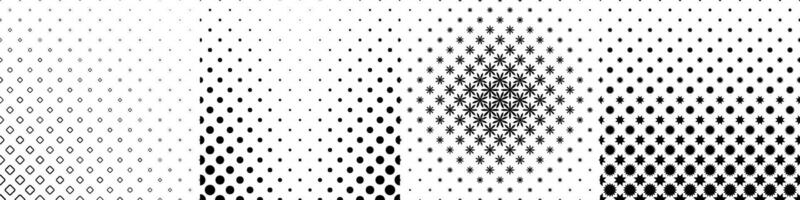 Monochrome geometrical pattern collection vector