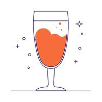 bubbles forming a sparkling glass with Effervescent text vector