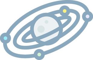 The planet with planets around it vector
