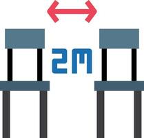 Two chairs with the word ms on them vector