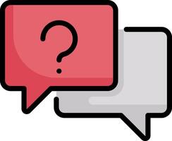 Two speech bubbles with question marks vector
