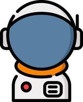 An astronaut helmet icon on a white background vector