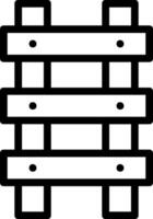 A black and white image of a railroad track vector